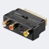 Adaptor Scart tată la 3 RCA mamă + S-Video mamă