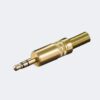 Mufă Jack 3,5mm stereo tată din metal aurit